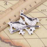5pcs Charms Magpie Bird Stand Branch 42x49mm Tibetan Silver Color Pendants Antique Jewelry Making DIY Handmade Craft Pendant
