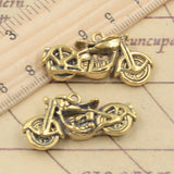 5pcs Charms Motorcycle Motorcross 34x16mm Tibetan Bronze Silver Color Pendants Antique Jewelry Making DIY Handmade Craft