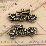 5pcs Charms Motorcycle Motorcross 34x16mm Tibetan Bronze Silver Color Pendants Antique Jewelry Making DIY Handmade Craft