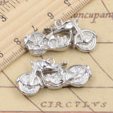 5pcs Charms Motorcycle Motorcross 34x16mm Tibetan Bronze Silver Color Pendants Antique Jewelry Making DIY Handmade Craft