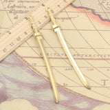 5pcs Charms Samurai Sword 107x10mm Tibetan Bronze Silver Color Pendants Antique Jewelry Making DIY Handmade Craft h0851