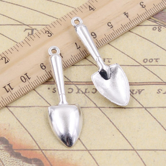 5pcs Charms Shovel Spade Trowel Gardening 51x16mm Tibetan Silver Color Pendants Antique Jewelry Making DIY Handmade Craft