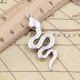 5pcs Charms Snake Cobra 51x21mm Tibetan Silver Color Pendants Antique Jewelry Making DIY Handmade Craft