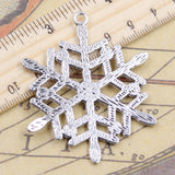 5pcs Charms Snow Snowflake 58x47mm Tibetan Silver Color Pendants Antique Jewelry Making DIY Handmade Craft