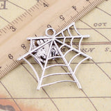 5pcs Charms Spider Cobweb 43x45mm Tibetan Silver Color Pendants Antique Jewelry Making DIY Handmade Craft