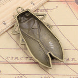 5pcs Charms Summer Cicada 62x33mm Tibetan Bronze Silver Color Pendants Antique Jewelry Making DIY Handmade Craft Pendant