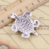 5pcs Charms Turtle Tortoise Sea 48x38mm Tibetan Silver Color Pendants Antique Jewelry Making DIY Handmade Craft