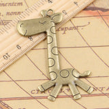 5pcs Charms running giraffe deer 66x36mm Tibetan Bronze Silver Color Pendants Antique Jewelry Making DIY Handmade Craft