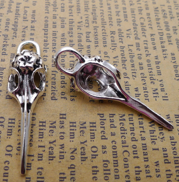 6 Pieces12*40mm Mixed Alloy Antique Silver Color Flower Hairpin Charms Vintage Bracelet Pendant Accessory For DIY Jewelry Making