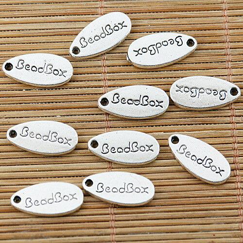 14pcs tibetan silver tear shaped 2sided BeadBox design charms EF1400