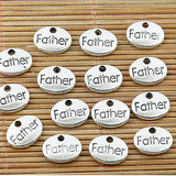 Assorted tibetan silver tone family lettering oval shaped charms to pick