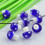 colors Lampwork Mushroom Glass Spacer Loose Beads  for jewery making