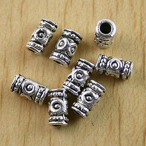 20pcs Tibetan Silver Columniform Beads Spacers H0489