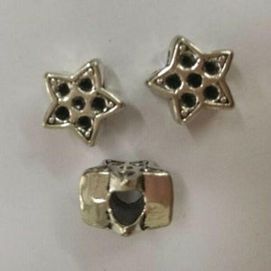 6pcs tibetan silver color crafted star shaped cameo spacer beads  h0699