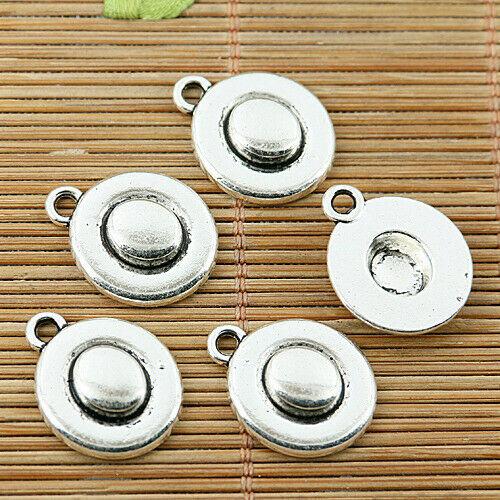 8pcs Tibetan silver beautiful hat charms EF1695