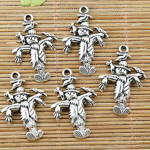 60pcs tibetan silver color cartoon scarecrow design charms EF1406