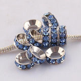 PICK !Multi-styles Crystals European Big Hole Spacer Beads DIY making bracelet