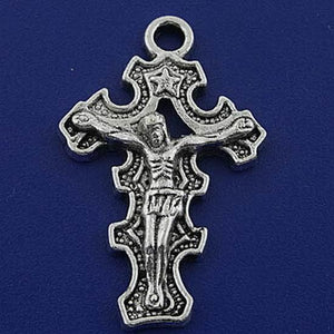 4pcs Tibetan silver crucifix charms h2951