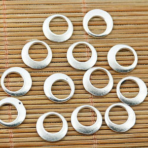 100pcs Tibetan silver big hole round findings EF1842