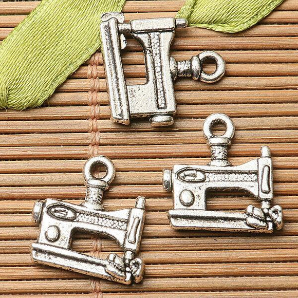 52pcs dark silver color sewing machine design  charms  EF2715