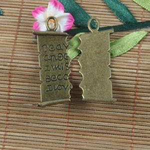 5pcs antiqued bronze love letter design pendant G1692