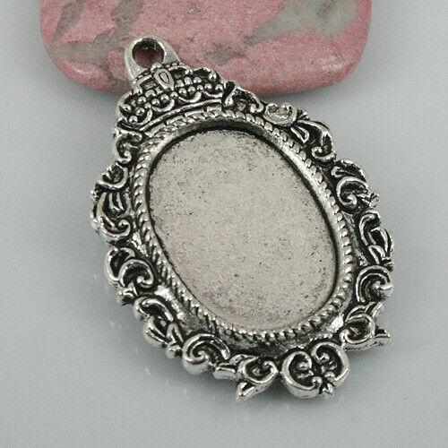 1pc tibetan silver color rim cabochon settings/photo frame EF0423