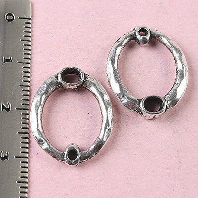 20pcs Tibetan silver oval ring charm findings h1682