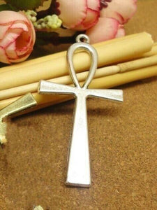 5pcs Tibetan silver color ANKH. religious cross  charms h2586