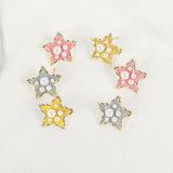 Fashion Jewelry Stud Earring Pearl Stars Shaped Earring