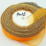 1roll 50 Yards gold-edge Sheer Organza Ribbon,20mm Wide assorted free ship