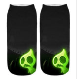 Halloween Socks pumpkin printed Sock Low Cut Ankle Socks one-side pattern only
