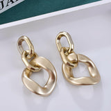 Fashion Jewelry Stud Earring geometric Dumb gold Earring Punk Earring