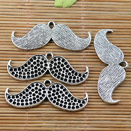 10pcs Tibetan silver nice moustachio charms EF2047