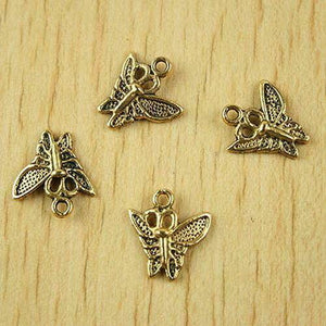 30pcs dark gold-tone butterfly charms h2330