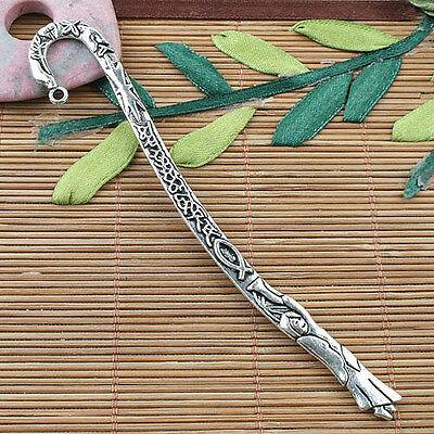 Tibetan Silver 2sided crafted bookmark 2pcs EF0049