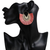 Fashion Bohemian Earrings Hook Tassel Fringe Boho Dangle Earrings Jewelry 1 Pair