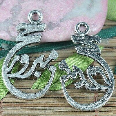 10pcs Tibetan Silver color symbol style design charms EF0241