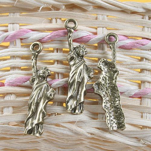 10pcs antiqued bronze Statue of Liberty pendant G707