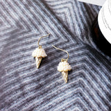 S925 silver needle Hook Earring Pearl Ice cream Earring Sweat Cute Earring