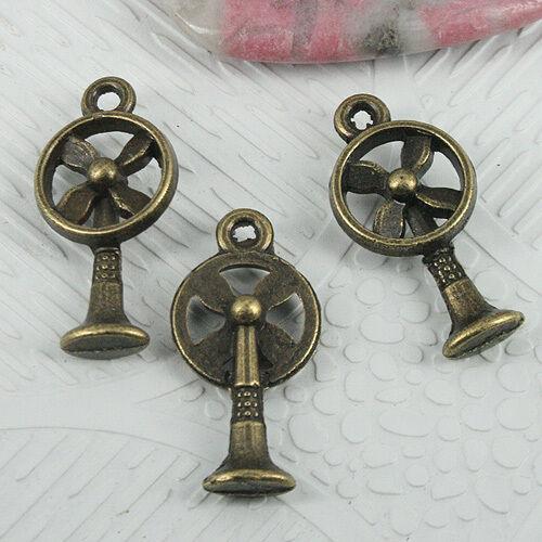 12pcs antiqued bronze color Fan appliances design charms EF0777