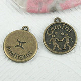 A set of (12kind) constellations CHARMS in antiqued bronze tone Assorted FASHION