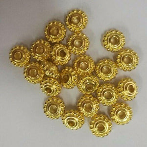 30pcs shinny gold color crafted round  spacer beads  h0692