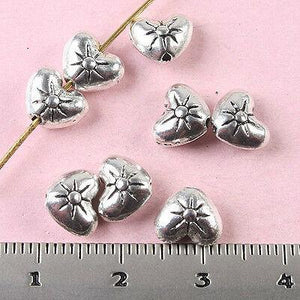 40pcs tibetan silver heart spacer beads h1549