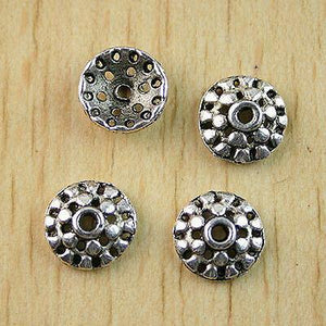 50pcs Tibetan silver crafted torus beads H1036