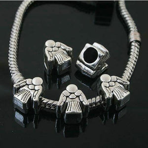 14pcs Tibetan Silver angel spacer Beads Fit European charm  Bracelet  L0095