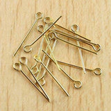 200 PCS lot 0.7mm thick  gold-tone Eye Pin Findings jewery making