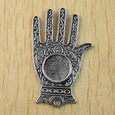 2Pcs Tibetan silver hand  drops pendant H1064