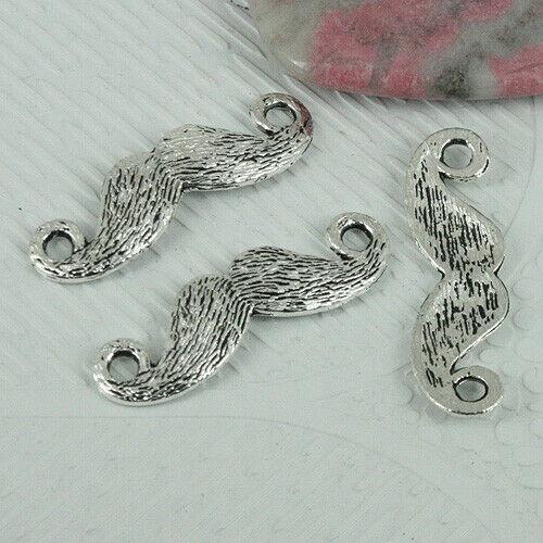 15pcs Tibetan Silver color moustache design connector EF0419