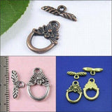Pick flower floral simple style toggle clasp in 3colors for jewery making