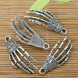 10pcs Tibetan silver hand bone charms EF2001